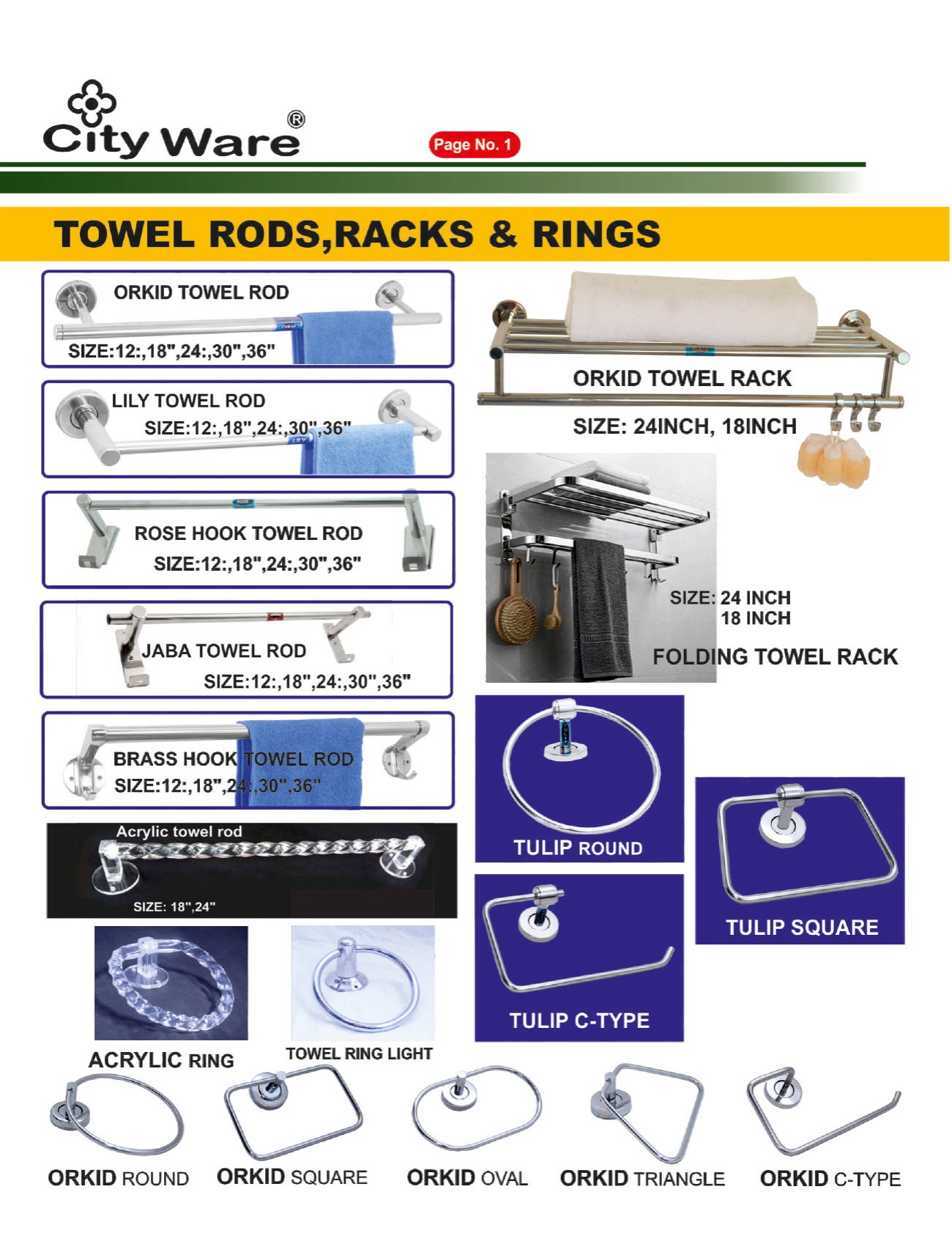 Towel Rods, Racks & Rings