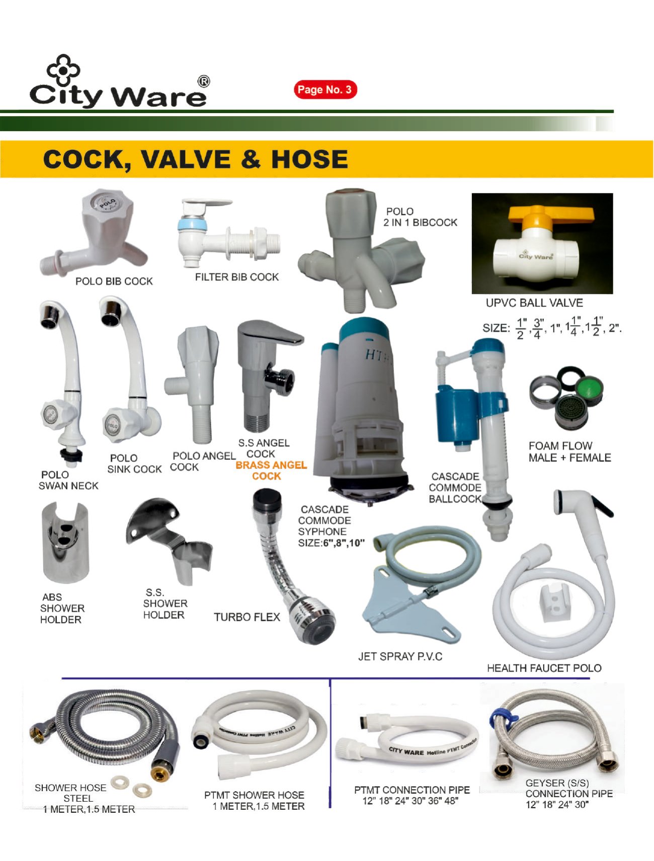 Cock, Valve & Hose