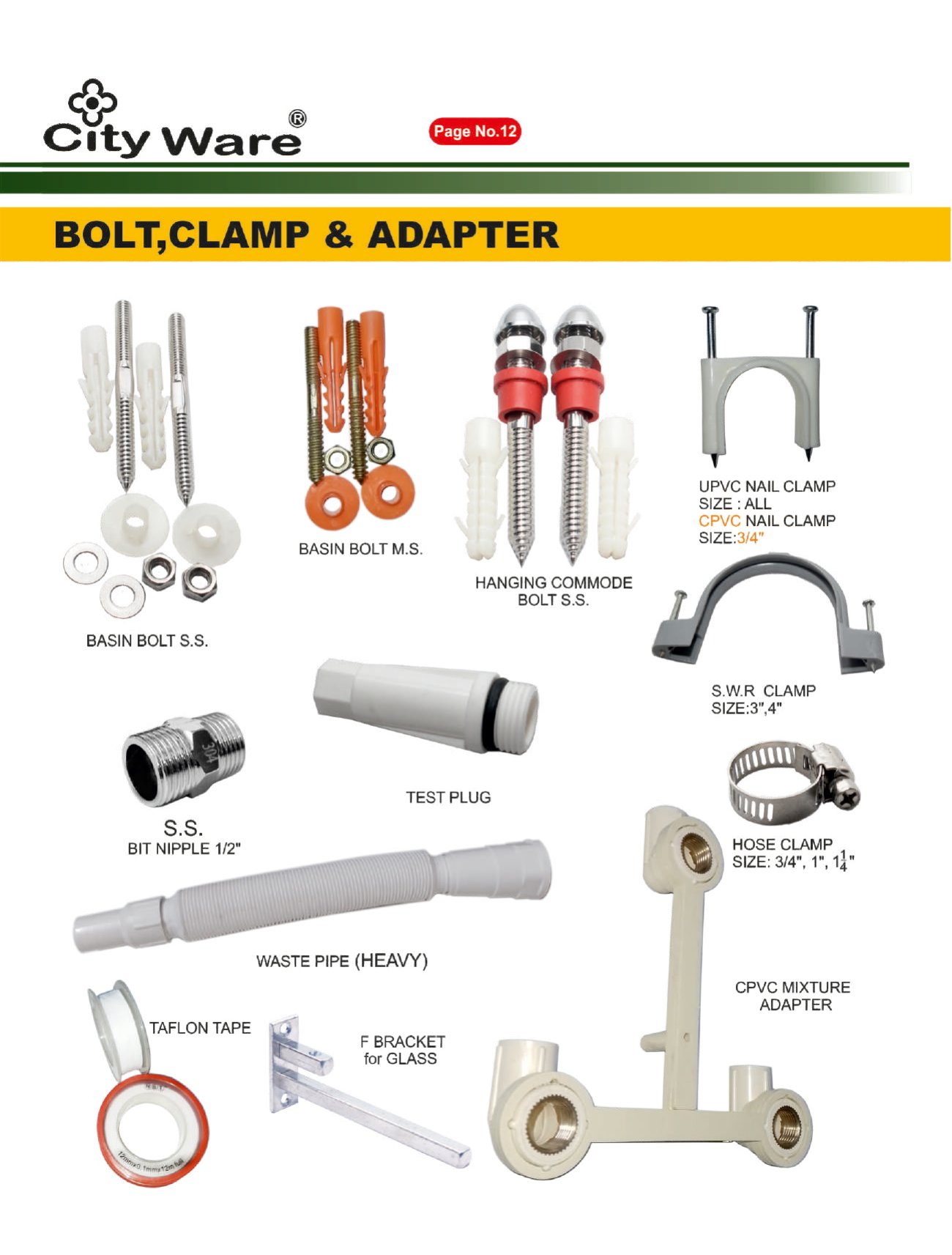 Bolt, Clamp & Adapter